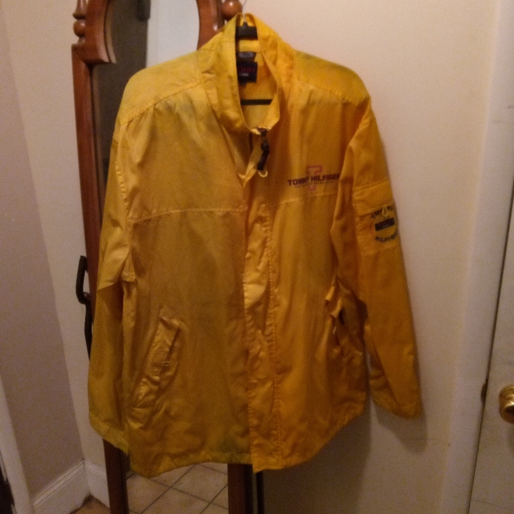 Yellow Tommy Hilfiger rain jacket XL